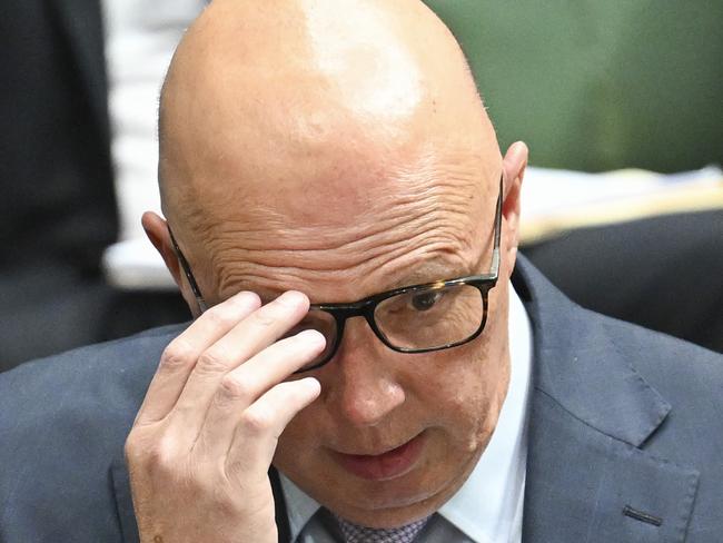 CANBERRA, AUSTRALIA  - NewsWire Photos - November 27, 2024: Leader of the Opposition Peter Dutton during Question Time at Parliament House in Canberra. Picture: NewsWire / Martin Ollman