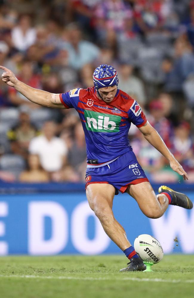 Kalyn Ponga needs to kick goals to be a serious early option. Picture: Brendon Thorne