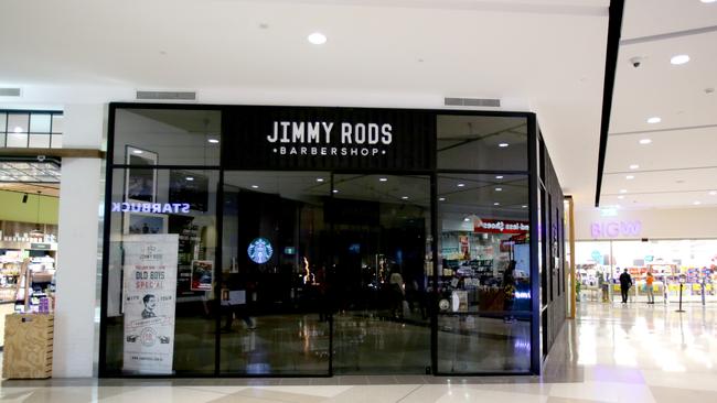 Jimmy Rods Barber Shop in Westfield Chermside. Picture: Steve Pohlner