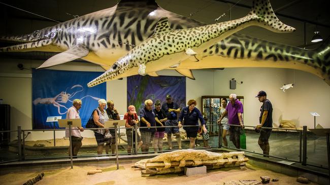 The ichthyosaur exhibit at Richmond's Kronosaurus Korner musuem.