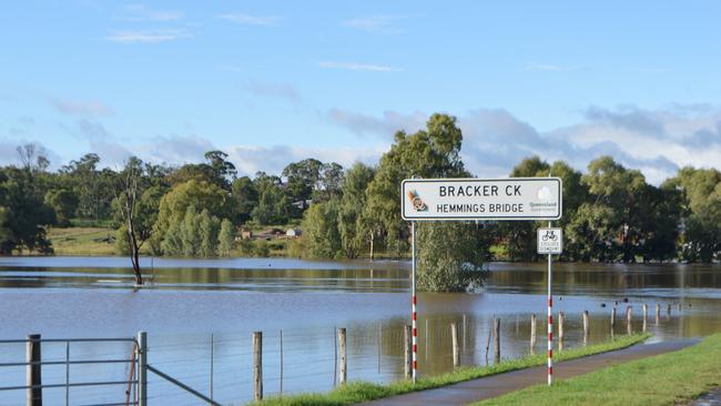 Sewage leaked into Bracker Creek near the McEvoy Street pump station last week due to a burst pipe.