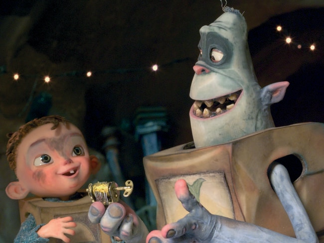 Baby Eggs plays with troll Fish in The Boxtrolls.