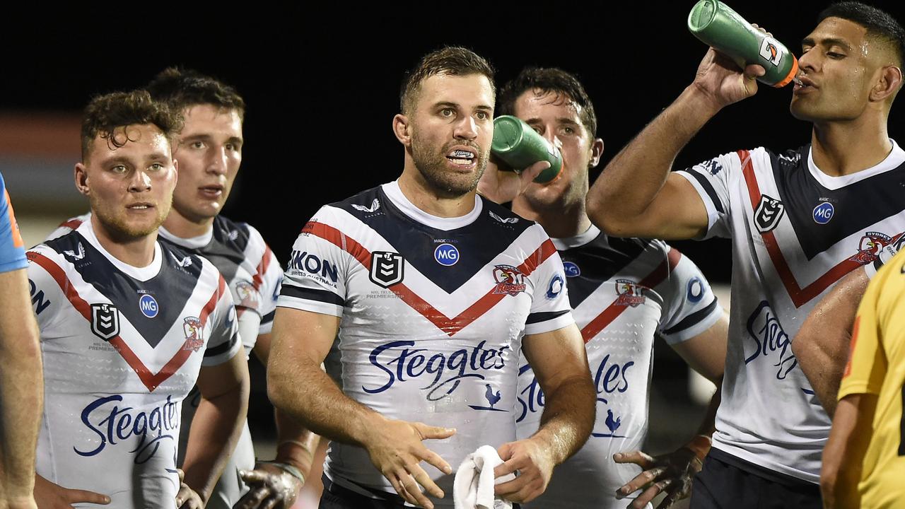 The NRL fined Sydney Roosters captain James Tedesco $10,000 for drunken behaviour. Picture: Matt Roberts/Getty Images