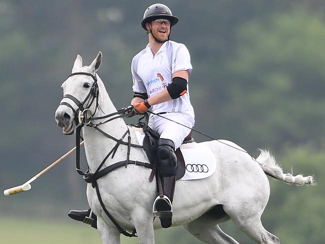 Prince Harry was all about his polo match.
