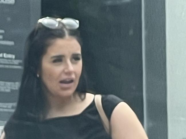 Maddison Kelly, 30, of Berkeley Vale, leaving Wyong Local Court after pleading guilty to assisting Tiffany Crofts in the reckless wounding of Tammy Ford at Westfield Tuggerah. Picture: NewsLocal