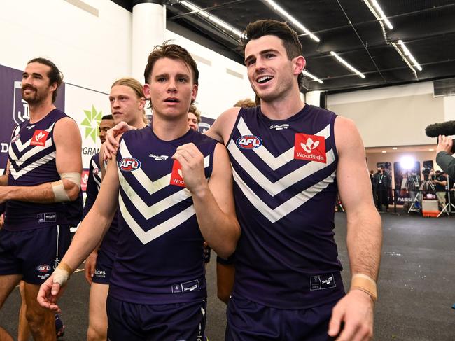 Midfield duos don’t come much better than Caleb Serong and Andrew Brayshaw.