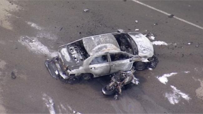 The serious collision. Picture: 7NEWS