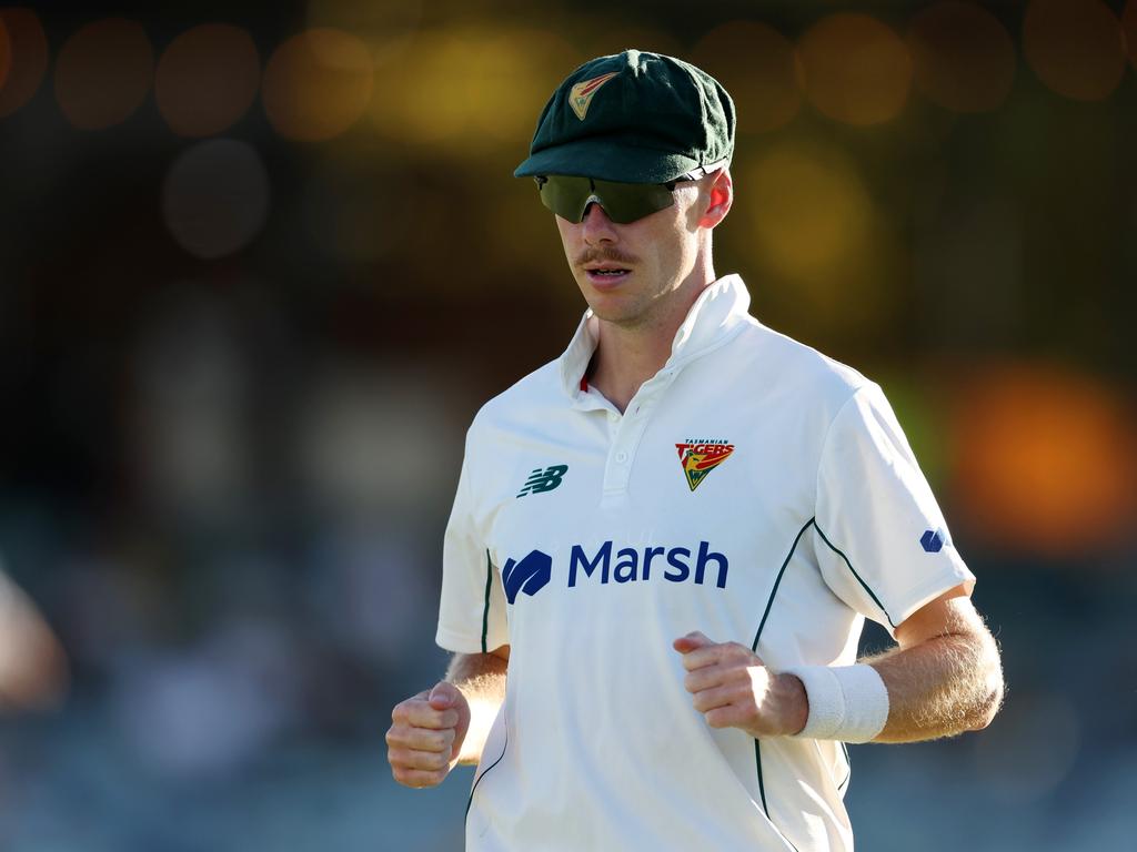 Riley Meredith in action for Tasmania. Picture: Getty Images