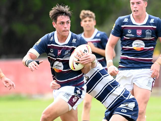 Mountain Creek player Jai BowdenMountain Creek state school vs St Mary's College. The Langer Trophy qualifying matchesWednesday April 17, 2024. Picture, John Gass