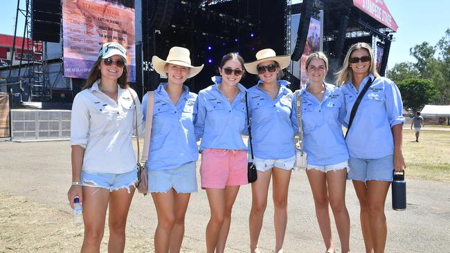 Kate Wild, Lydia Heironymus, Danielle Braden, Brooklyn Green, Abbie Bulmer, Laura Mulligan CMC Rocks Saturday March 18, 2023. Picture John Gass