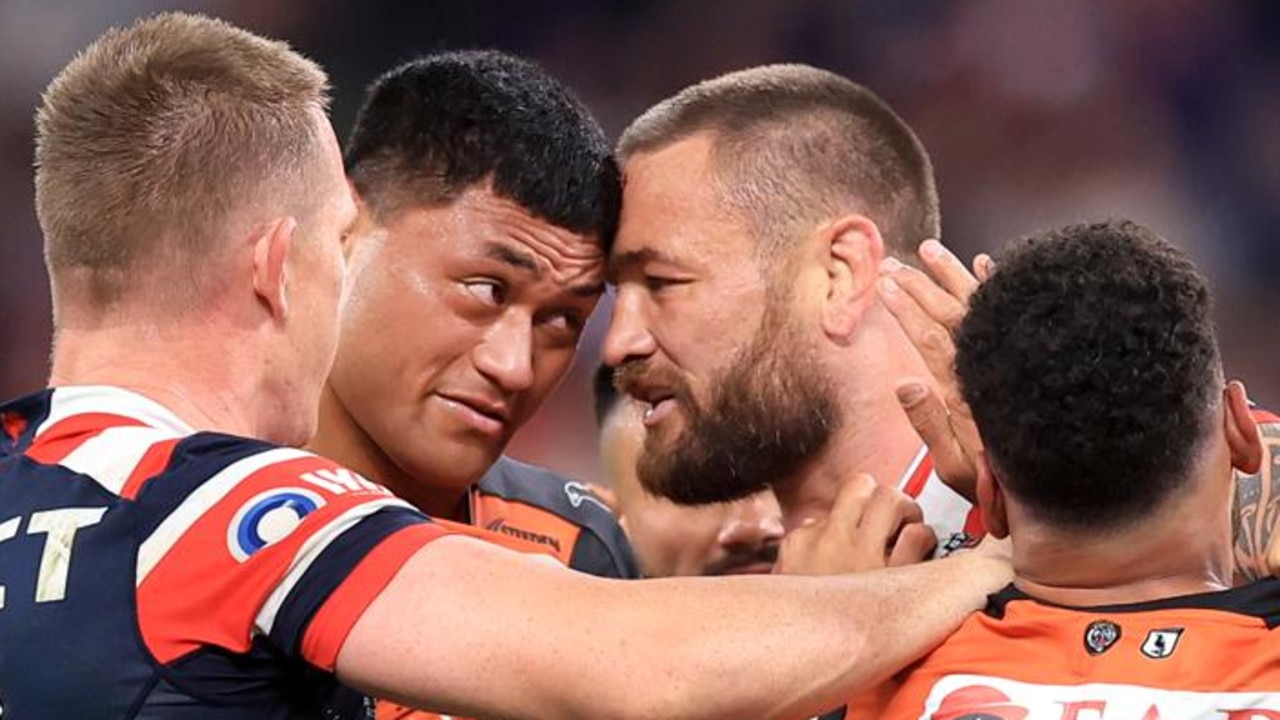 NRL 2023 RD26 Sydney Roosters v Wests Tigers – Stefano Utoikamanu Jared Waerea-Hargreaves NRL PHOTOS