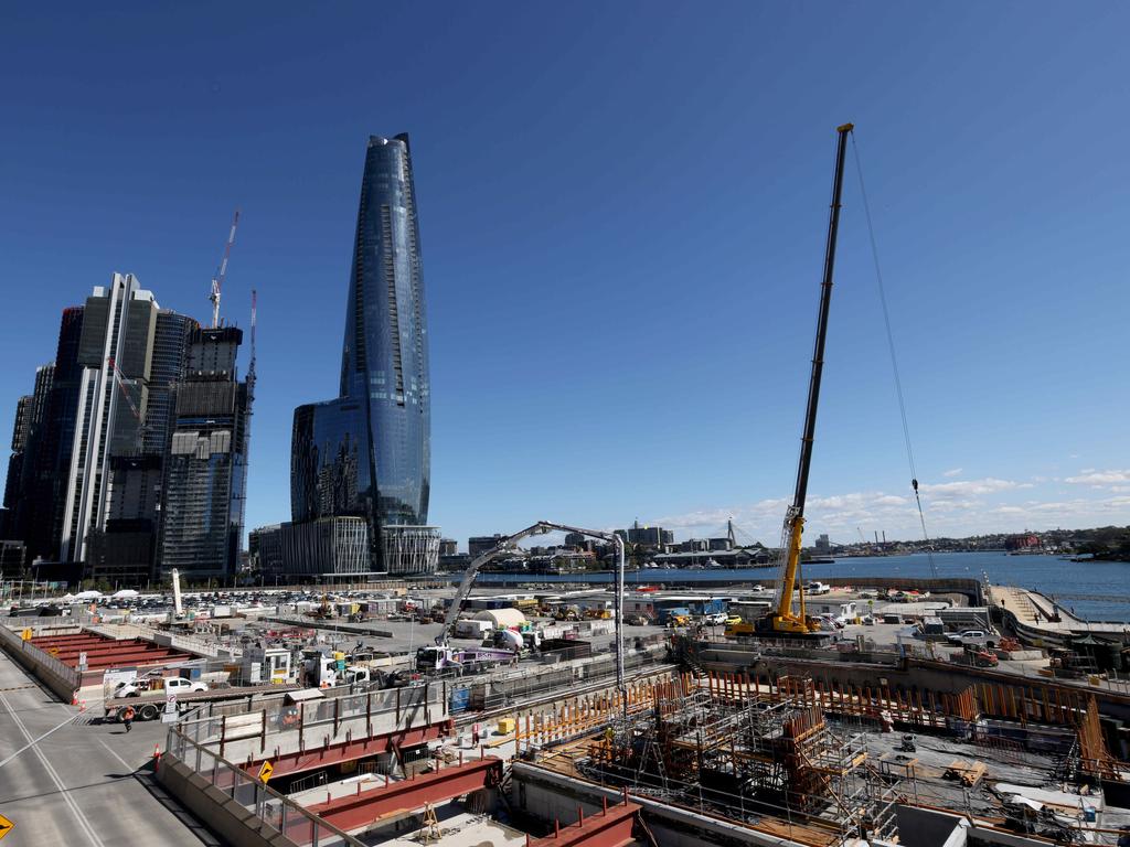 The construction site at Barangaroo in Sydney's CBD. Picture: NCA NewsWire / Damian Shaw