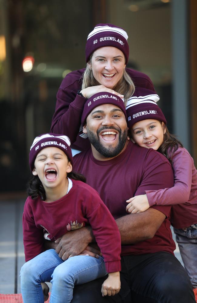 Sam &amp; Rachel Thaiday and kids Gracie and Ellsie. Picture: Annette Dew