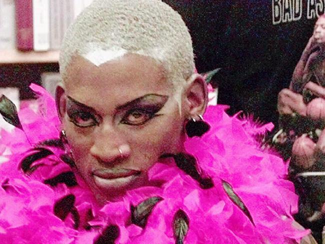 Dennis Rodman at a book signing in 1996. Picture: AP