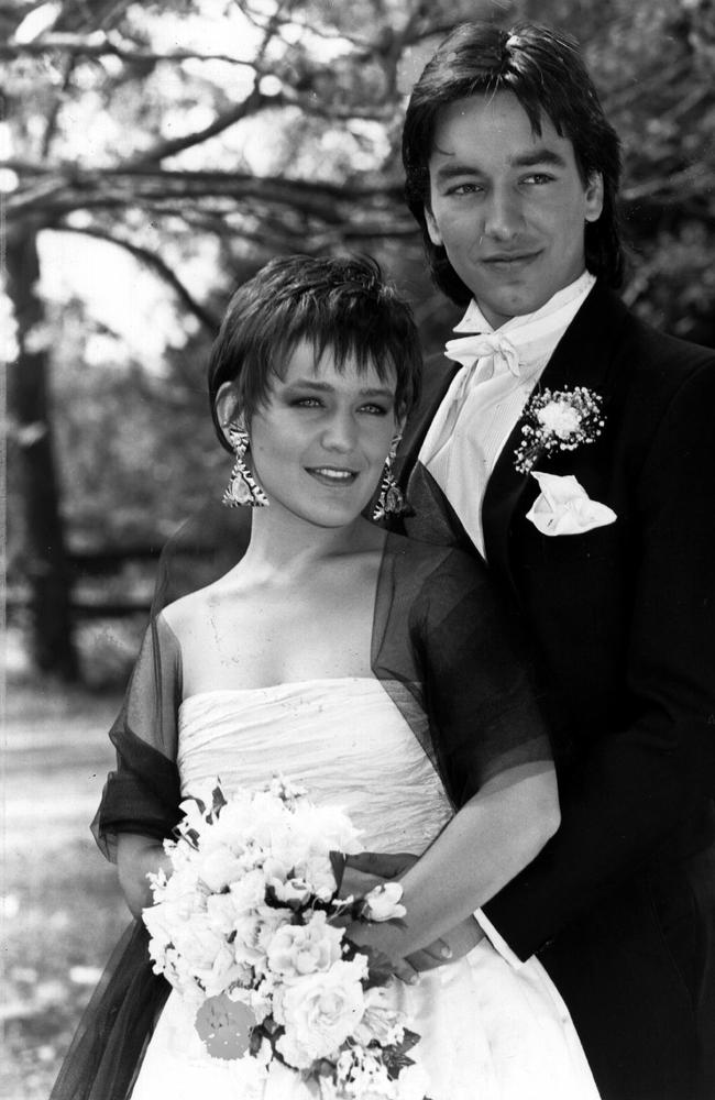 Alex Papps’ and Nicolle Dickson’s on-screen characters marry on Home & Away in 1991.