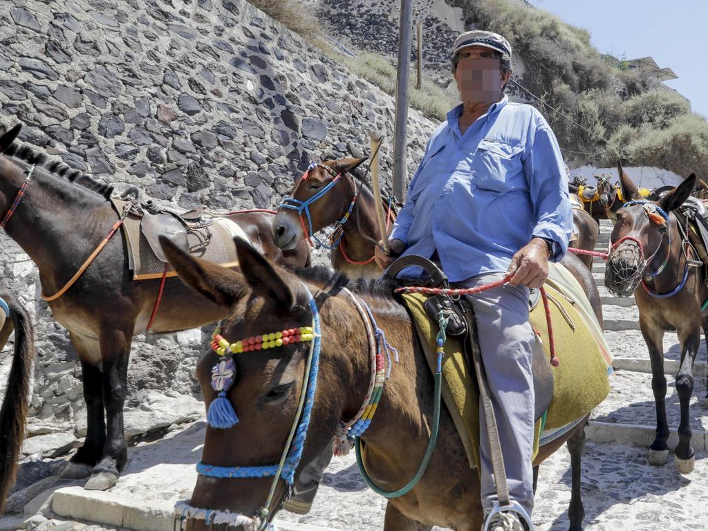 The new law bans tourists weighing more than 100kg from riding on the donkeys. Picture: Caters News Agency