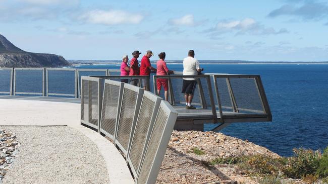 A supplied picture of the Fitzgerald National Park. This picture shows the new lookout at Cave Point. They new facilities (lookouts, signage, paths etc) have been built as part of the $40m upgrade. To go with story by Trevor Paddenburg. Picture supplied by : Debbie Guest ( Debbie.Guest@dpc.wa.gov.au )