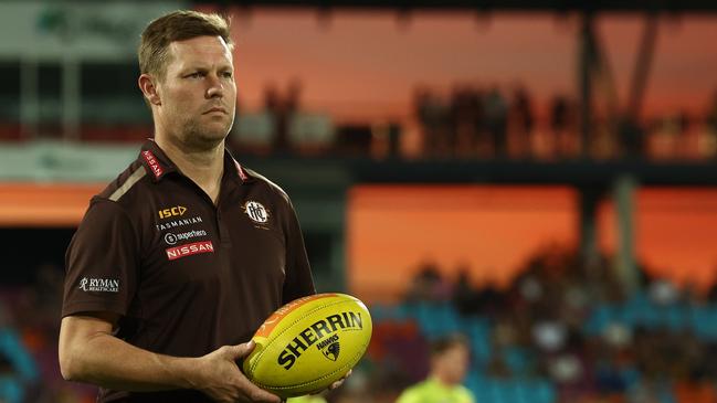 Sam Mitchell wants Hawthorn to ‘thrown our own punches’. Picture: James Wiltshire/AFL Photos via Getty Images