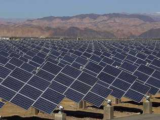 WAY OF THE FUTURE: Large solar panels are seen in a solar power plant in Hami, north-west China’s Xinjiang Uygur Autonomous Region. Picture: AFP