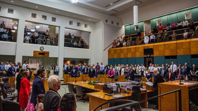 The official opening of the 15th Legislative Assembly of the Northern Territory. Picture: Pema Tamang Pakhrin