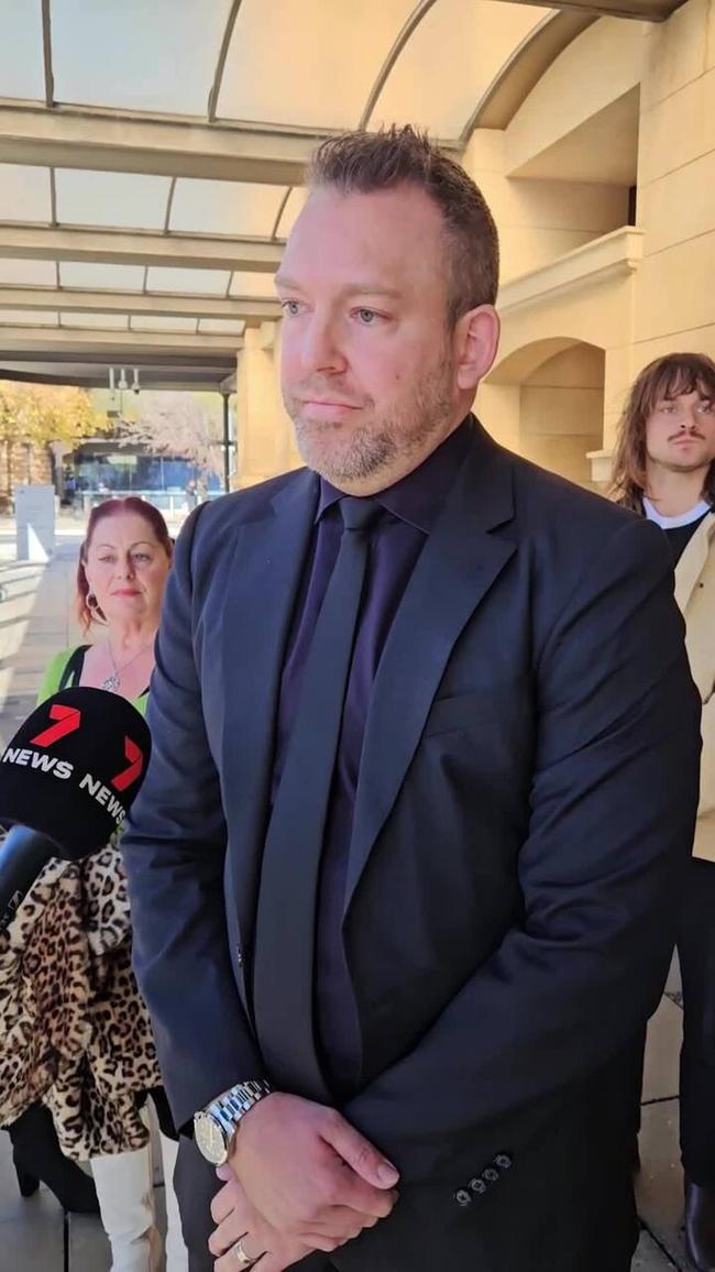 Lawyer Andrew Carpenter speaks on behalf of the victims of shed-smasher