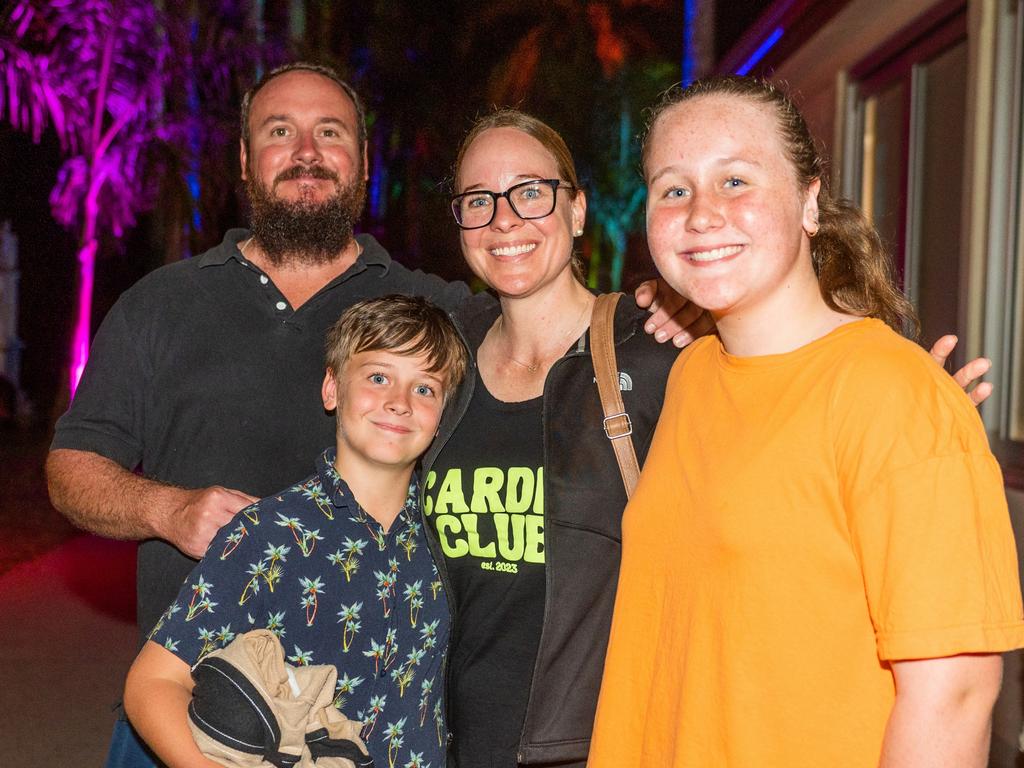 Will Briggs, Robert Briggs, Jenny Briggs, and Sophie Briggs at Daly Bay Illuminate Queens Park Goldsmith Street, East Mackay Thursday 5 October 2023 Picture:Michaela Harlow