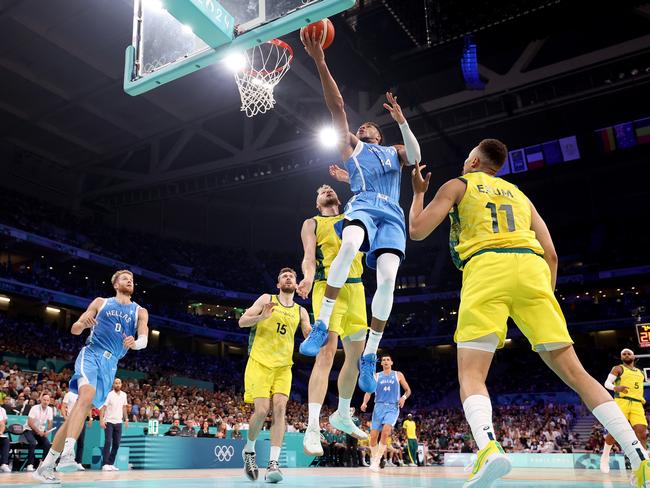 Giannis Antetokounmpo was massive for Greece. Picture: Getty Images