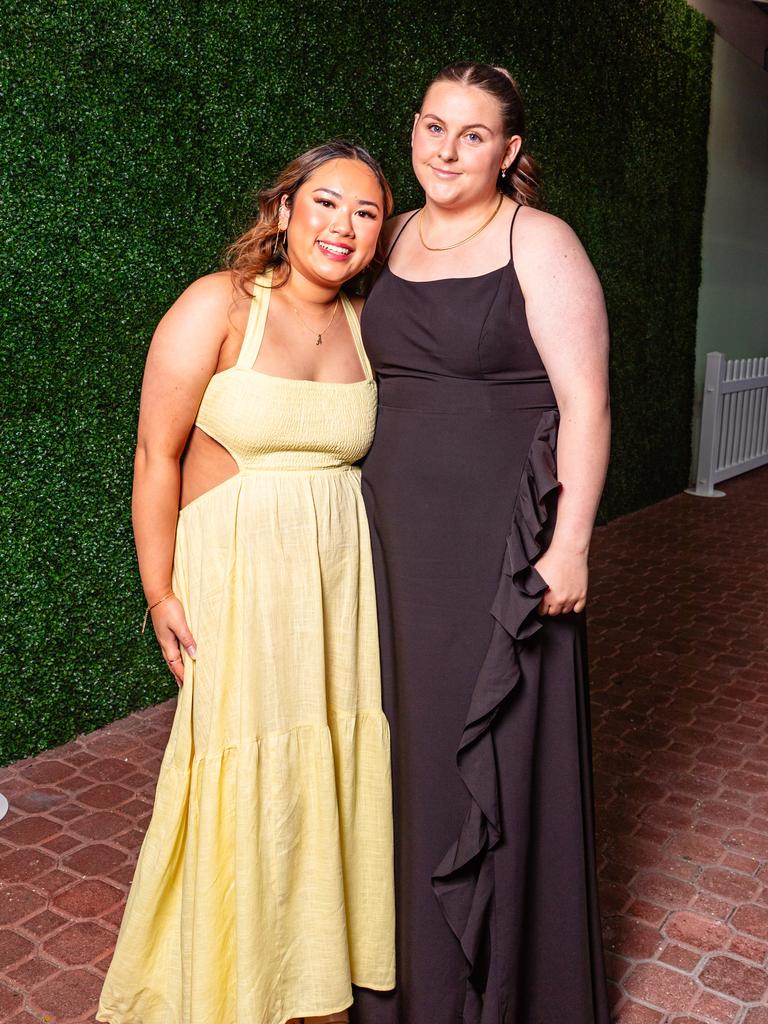Annie Le and Jacinta Webberley Guilford Young College, Leavers Dinner 2023. Picture: Linda Higginson