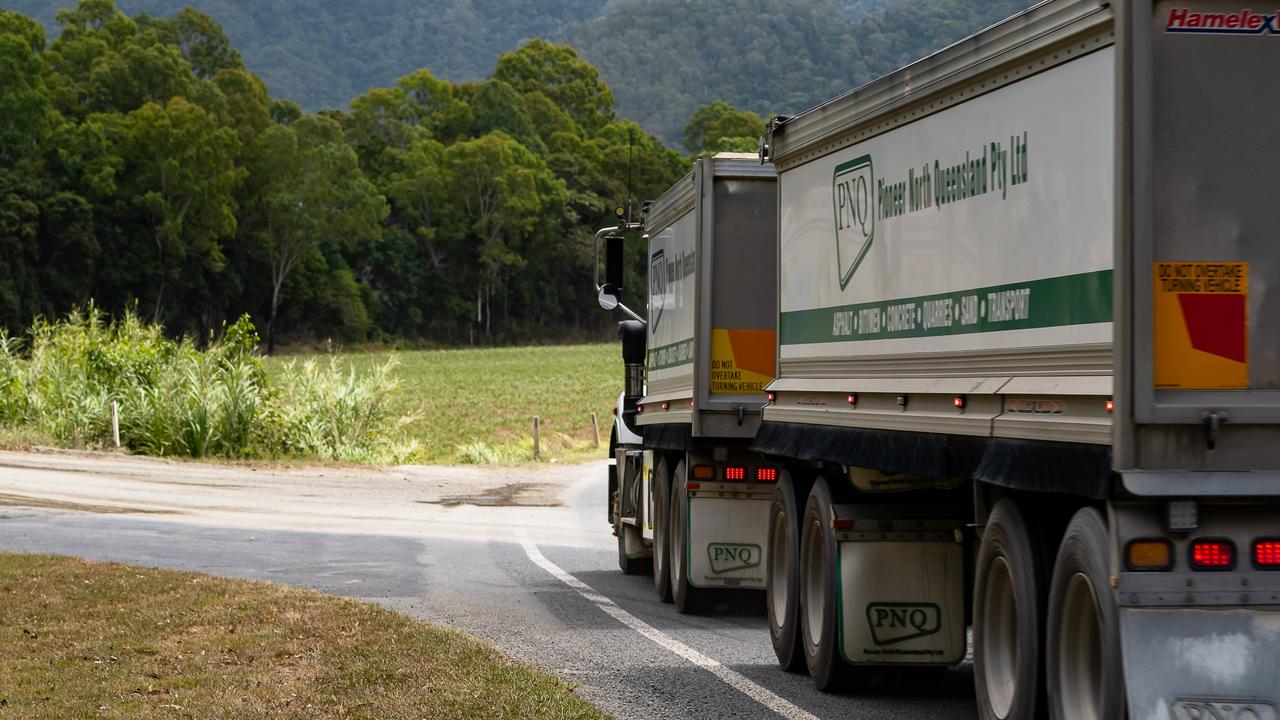 Driver’s should not drive next to a truck while it is turning. Picture Emily Barker.