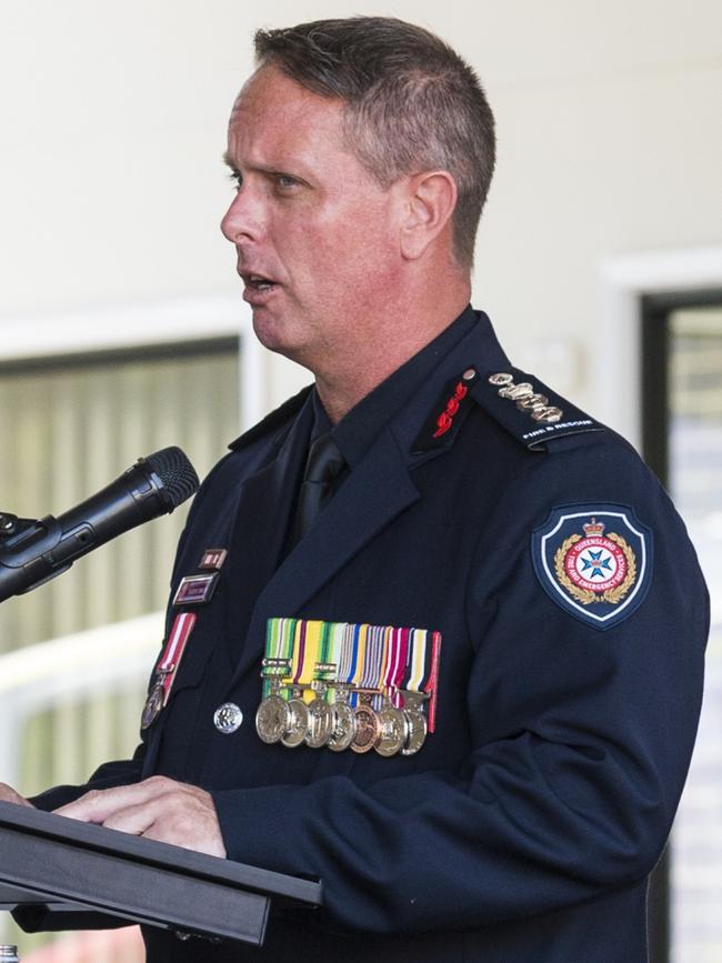 QFES Chief Superintendent Jason Lawler. Picture: Kevin Farmer