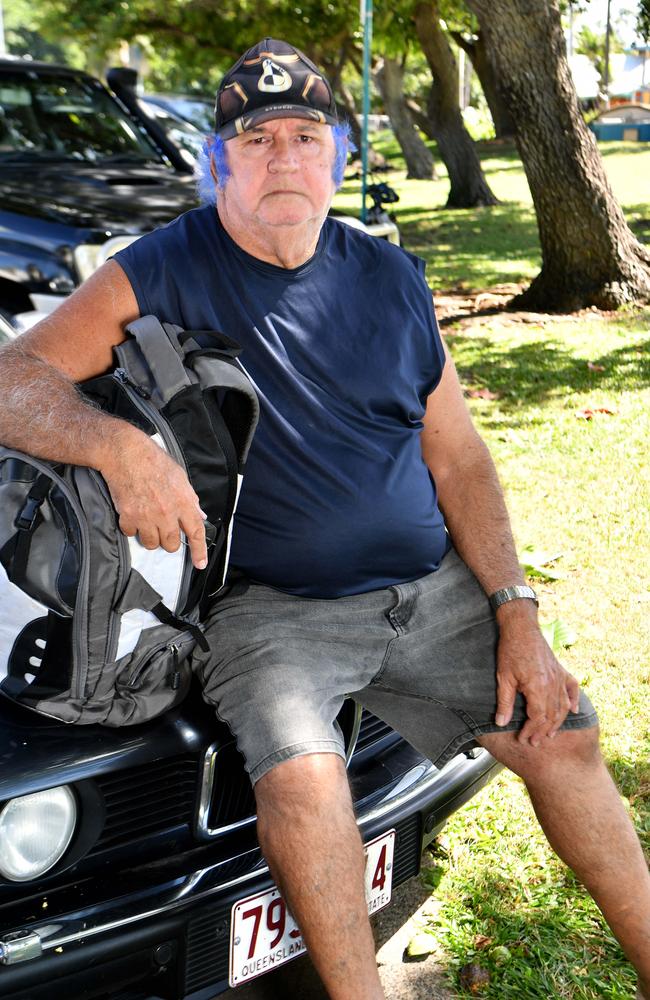 Carer Steven Cummings, 65, on the Strand, has been living out of a car since the start of the year is desperate to find permanent accommodation. Picture: Evan Morgan