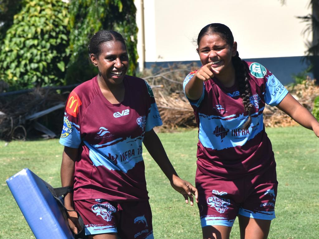 CQ Capras under-17 girls squad at pre-season training at Emmaus College, Rockhampton, on January 18, 2025.