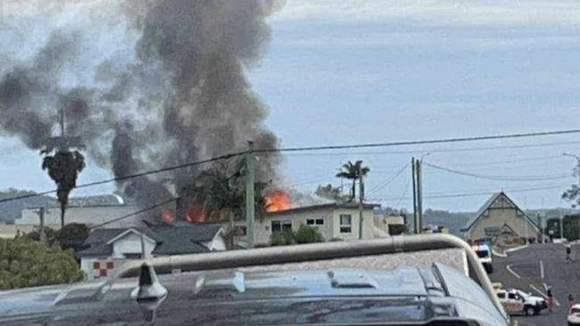 The Maclean fire. Picture: Fire and Rescue NSW Station 306 Grafton.