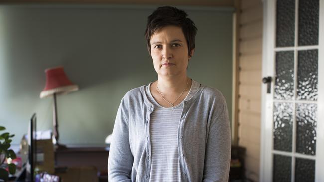 Former staffer Ella Buckland at her home in Lismore, NSW, yesterday following Jenny Leong’s statement to parliament. Picture: Natalie Grono