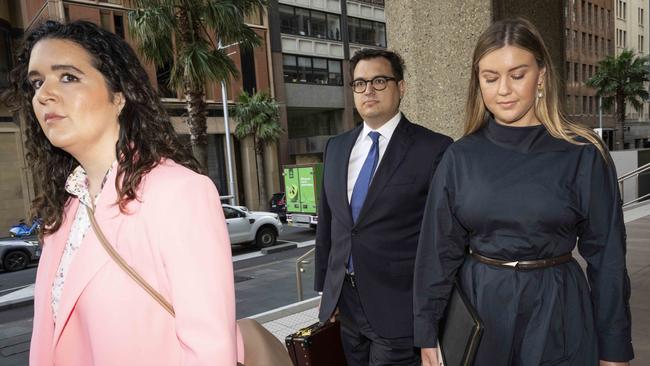 Brittany Higgins, right, outside the Federal Court last year. Picture: NCA NewsWire / Monique Harmer