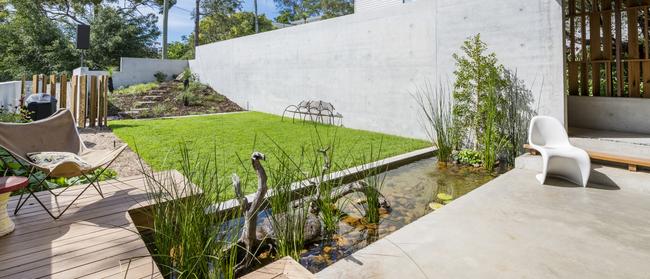 Frog ponds and attention to the environment are just part of the award-winning aesthetic for the Master Builders Brisbane Housing and Construction Awards House of the Year. Photo. Supplied.