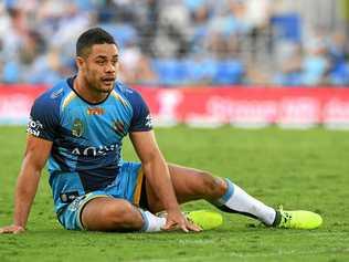 Jarryd Hayne is said to be "genuinely rattled” that his time at the Titans has come to an end. Picture: DAVE HUNT