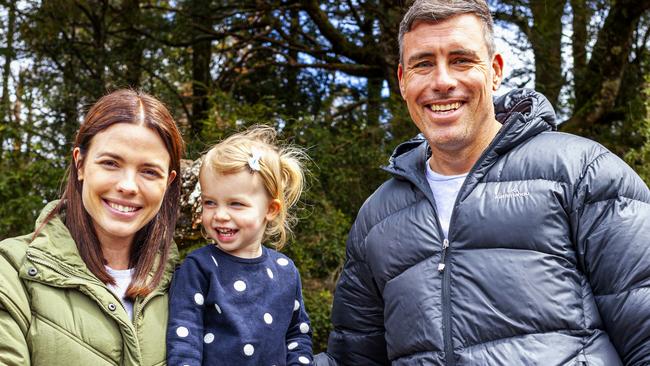 Matthew Richardson, wife Genevieve and daughter Zoey