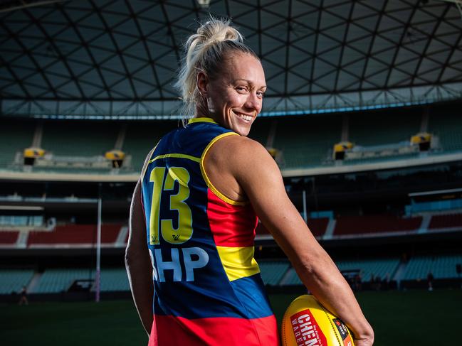 AFLW star Erin Phillips ahead of the Grand Final this week. Pictured on April 14th, 2021, at Adelaide Oval.Picture: Tom Huntley