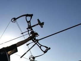 A frustrated Gippsland dairy farmer armed with a compound bow aimed it at a womanâs head after he was fed up with her not leaving his home.