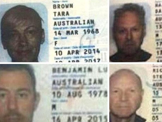 Passports held ... The passports belonging to Tara Brown and her 60 Minutes crew. Picture: Supplied