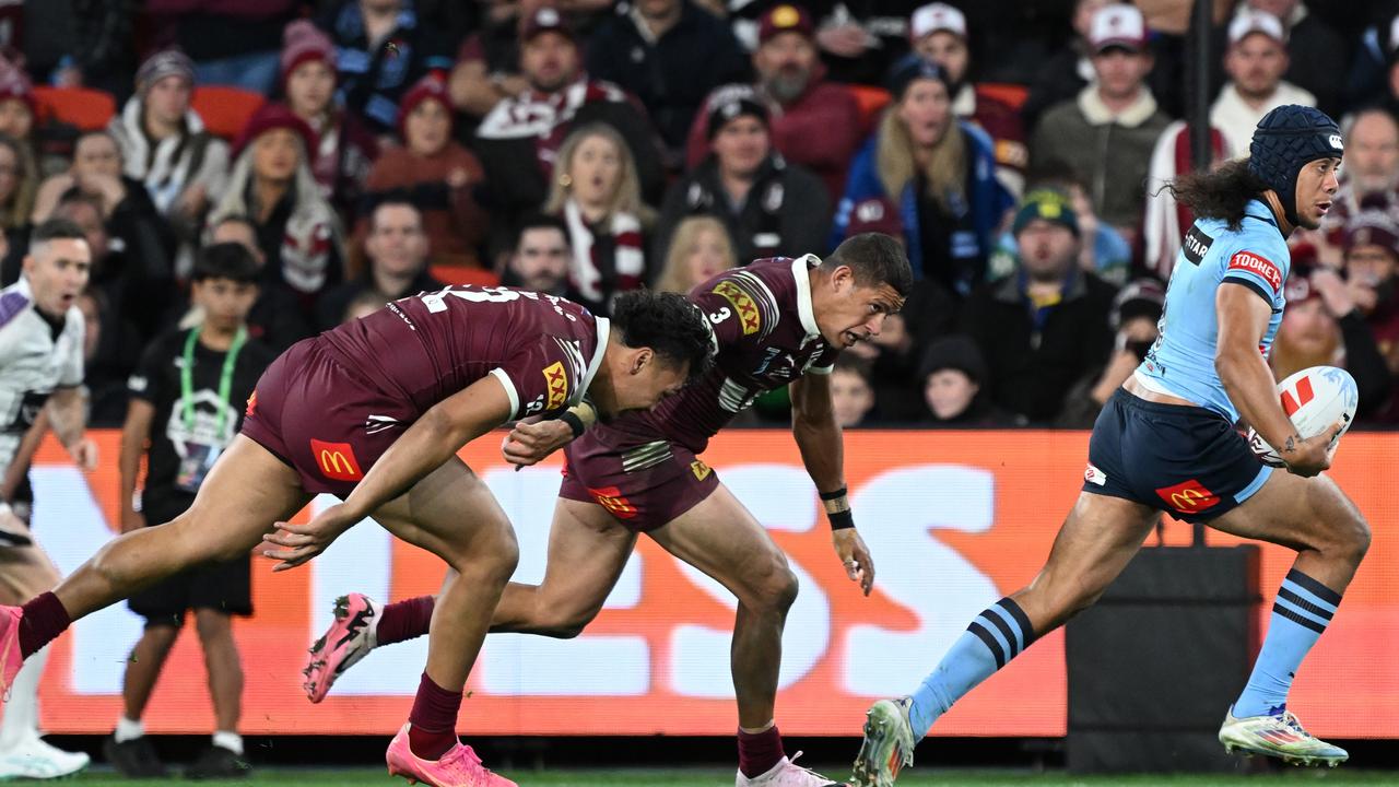 Luai set up the first try of the game. (Photo by Bradley Kanaris/Getty Images)