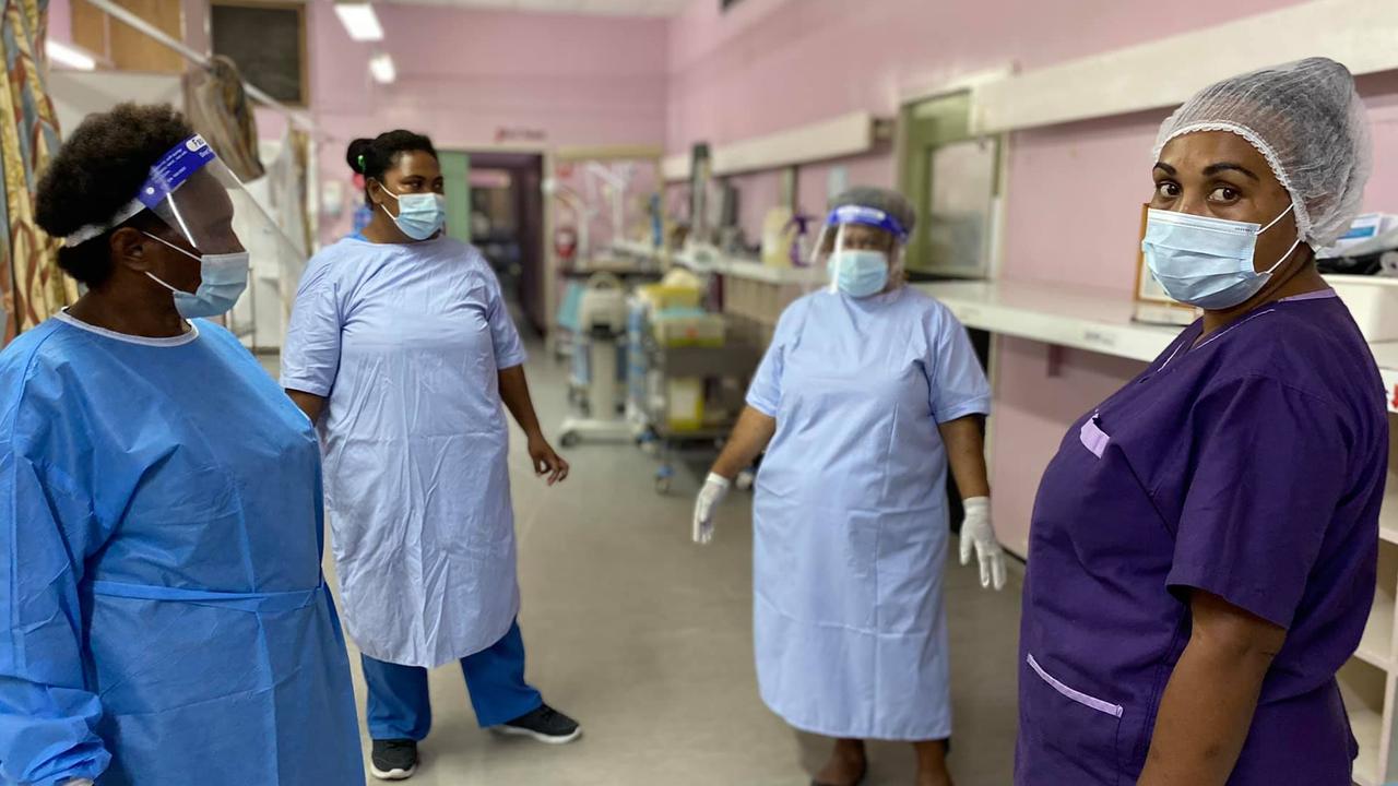 Health care workers pictured at a hospital in Papua New Guinea. Picture: Facebook.