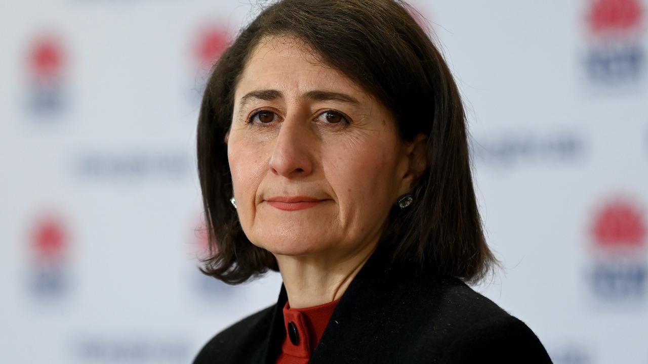 NSW Premier Gladys Berejiklian asked the ABC reporter to “respect” her press conference. Picture: NCA NewsWire/Bianca De Marchi