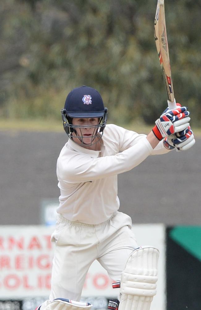 Sam Harper scored a brilliant hundred for Melbourne in its loss to Geelong. Picture: Kylie Else