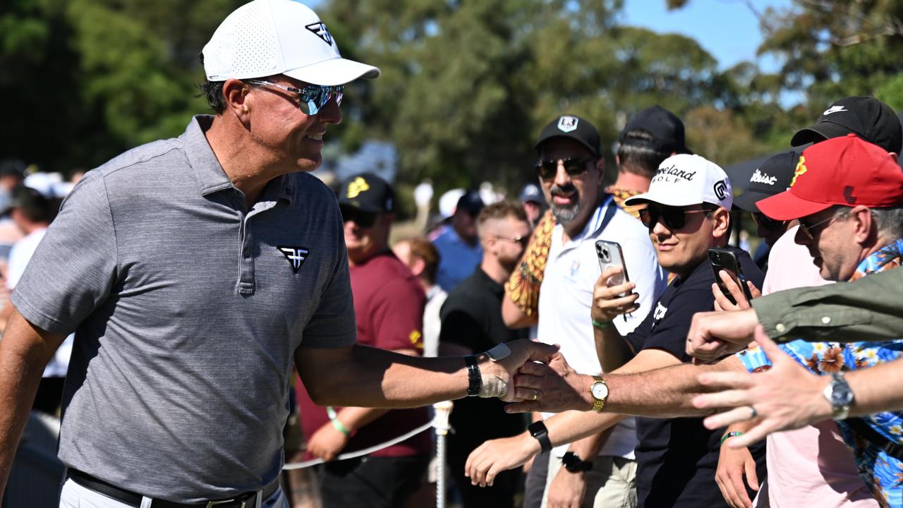 Phil Mickelson isloving LIV in Adelaide . (Photo by Asanka Ratnayake/Getty Images)