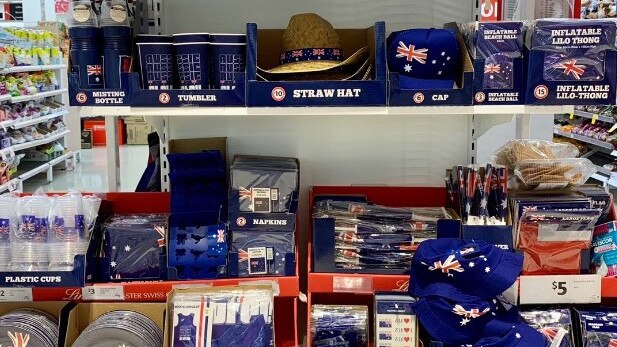 An Australia Day display at a Coles supermarket this year.