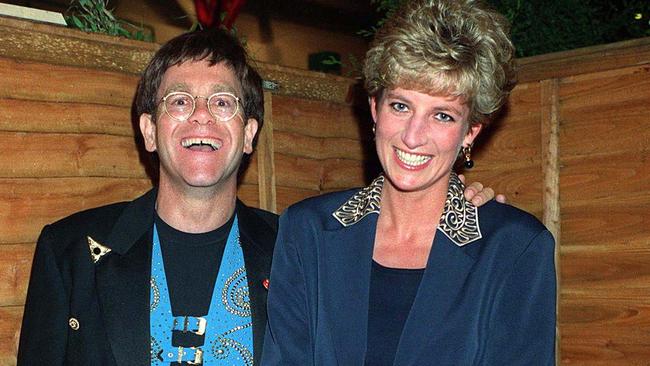 Elton and Diana in 1993. Picture: Richard Young / Rex Features