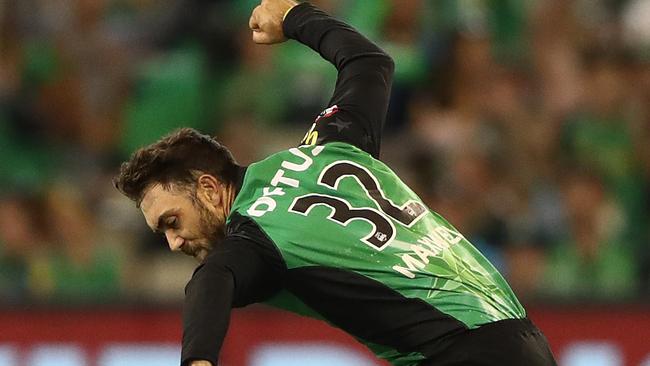 Glenn Maxwell a wicket against the Heat on Sunday night. Picture: Getty Images