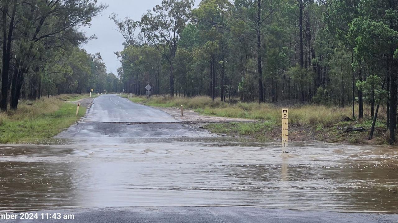 Swollen rivers cut off the Moonie Highway.